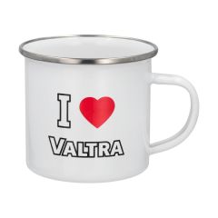 "I Love VALTRA" Enamel Mug – 300ml Outdoor Camping Cup