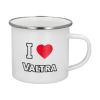 "I Love VALTRA" Enamel Mug – 300ml Outdoor Camping Cup - Thumbnail 