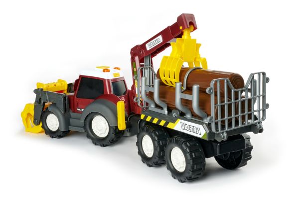 TOY TRACTOR WITH LOGGING TRAILER