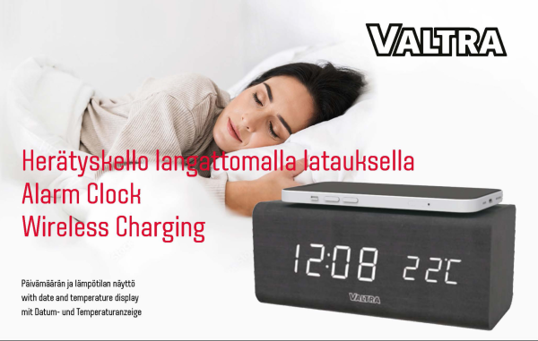 WIRELESS CHARGER/ALARM CLOCK