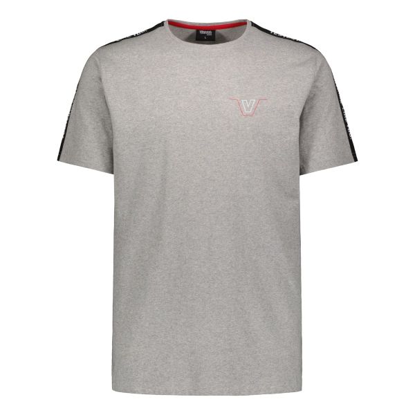 GREY T-SHIRT WITH SHOULDER DETAIL