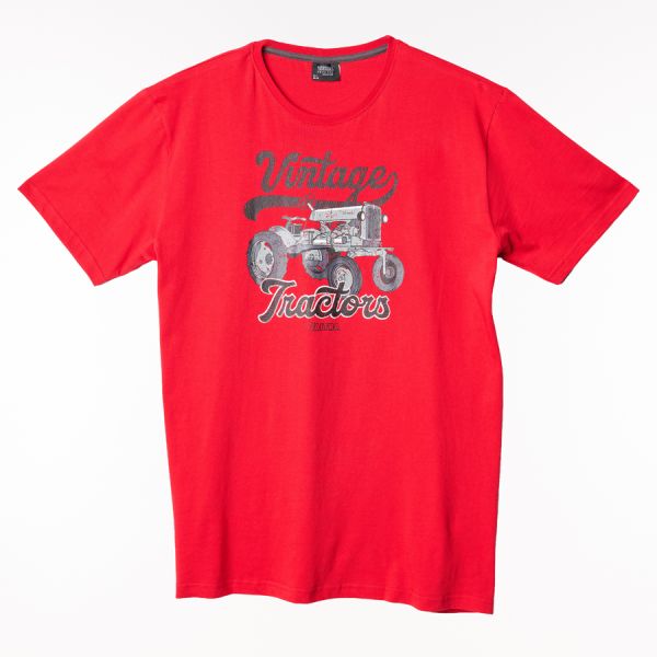 Valtra Red Cotton T-Shirt with Vintage Print 3 - Zoom 3