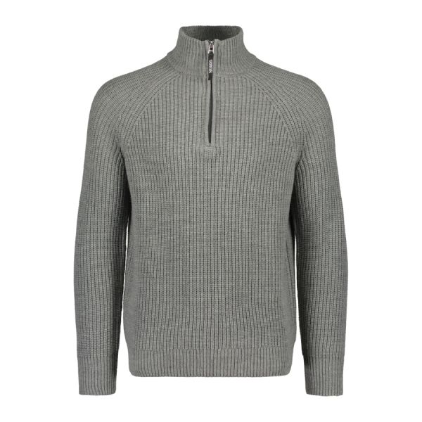 Valtra Knit Troyer Grey Sweater
